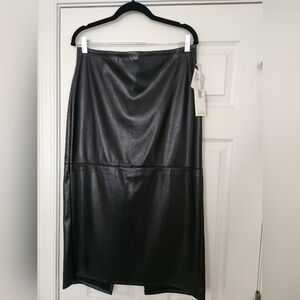 Faux leather skirt